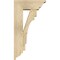 Ekena Millwork Merced Traditional Rough Sawn Bracket w/ Offset Brace, Douglas Fir, 6"W x 14"D x 26"H BKT0604X14X26MRC01RDF - alternate 4